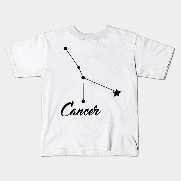 Cancer - Black print Kids T-Shirt by smgonline